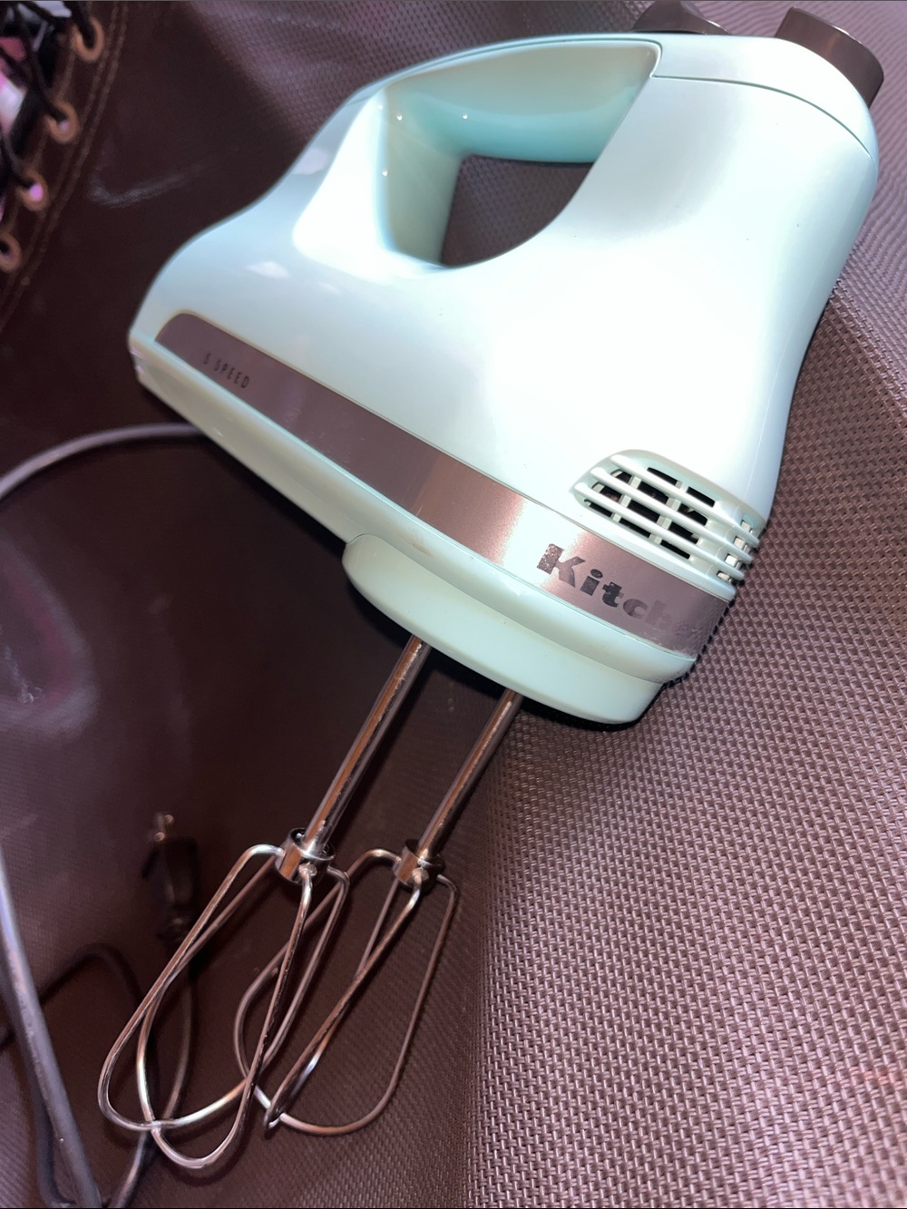 Kitchen-Aid Aqua 5-Speed Hand Mixer